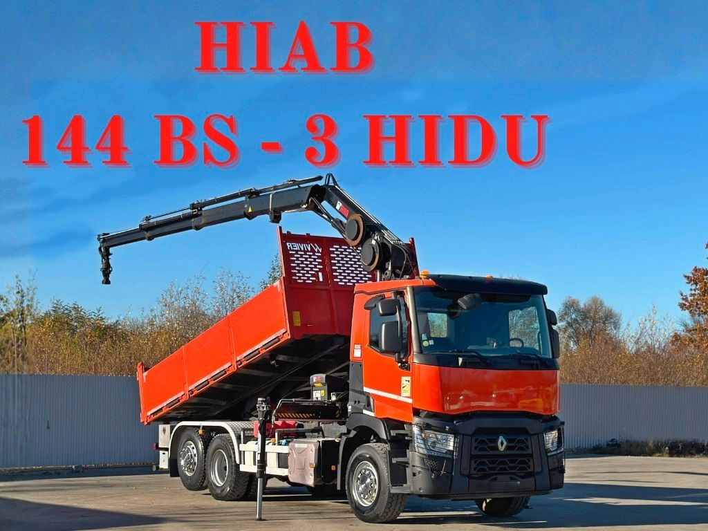 Renault C430 * HIAB 144 BS - 3 HIDUO+ FUNK/ 6x2 - Tippbil, Kranbil: bilde 1 Renault C430 * HIAB 144 BS - 3 HIDUO+ FUNK/ 6x2 - Tippbil, Kranbil: bilde 1