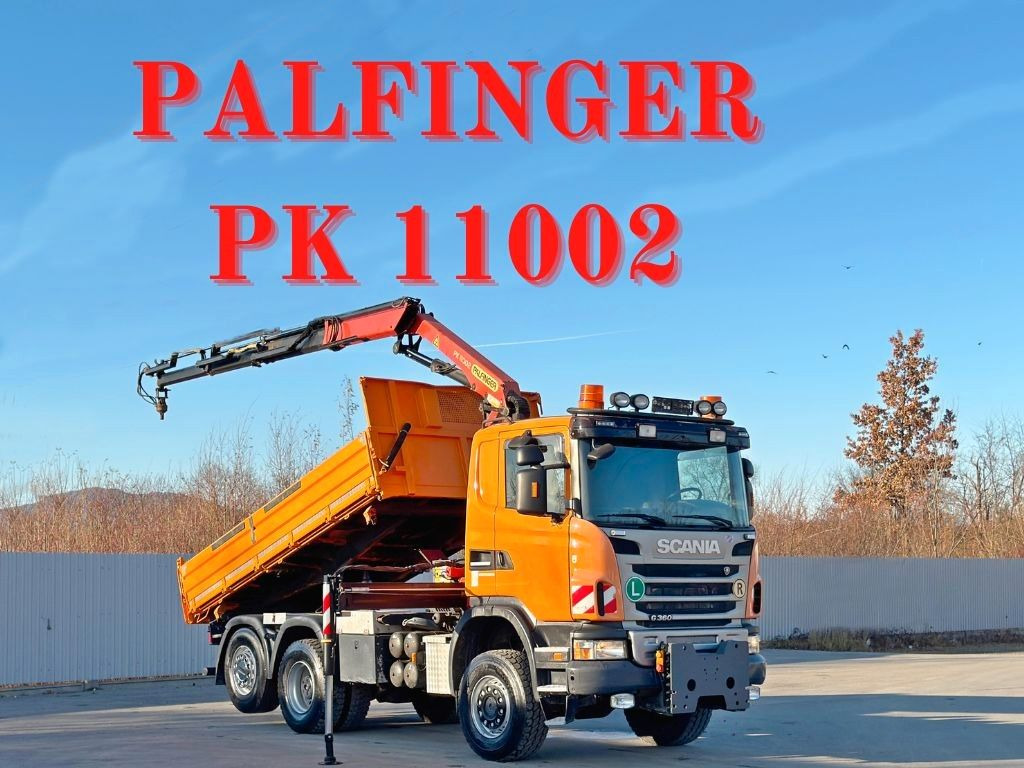Scania G 360 * KIPPER 4,60m * PALFINGER PK 11002/ 6x6 - Kranbil: bilde 1 Scania G 360 * KIPPER 4,60m * PALFINGER PK 11002/ 6x6 - Kranbil: bilde 1