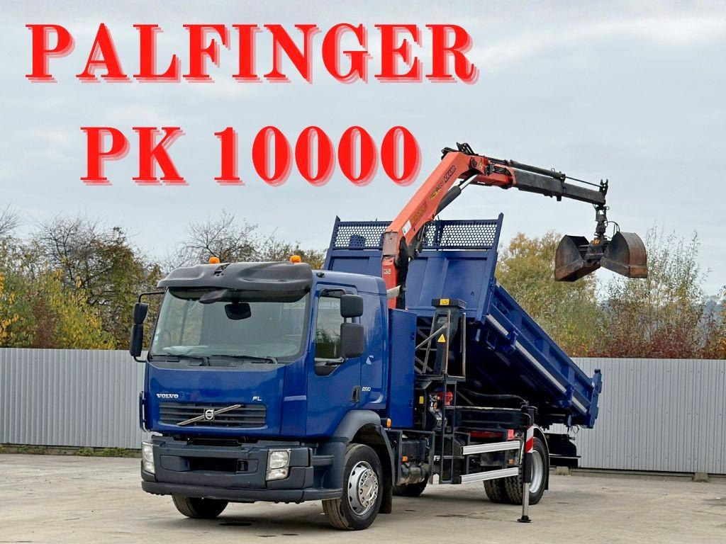 Volvo FL280 KIPPER 4,35m * PALFINGER PK 10000 + FUNK - Tippbil, Kranbil: bilde 1 Volvo FL280 KIPPER 4,35m * PALFINGER PK 10000 + FUNK - Tippbil, Kranbil: bilde 1