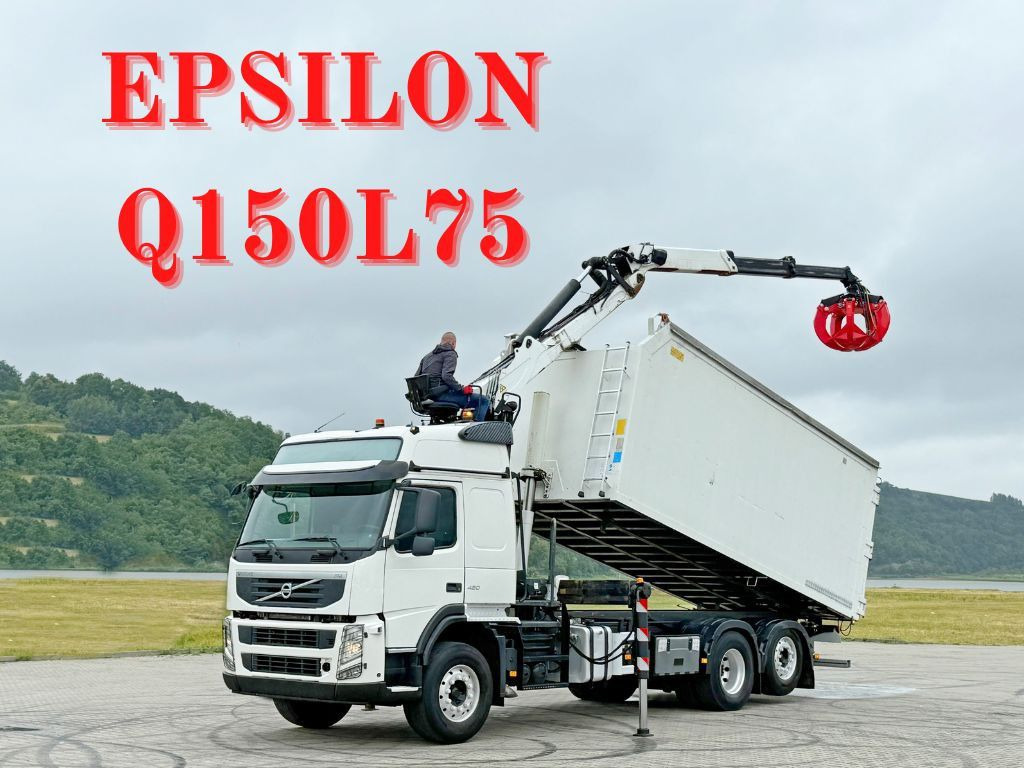 Volvo FM 420 Kipper 6,20 m * EPSILON Q150L75 *TOP - Kranbil: bilde 1 Volvo FM 420 Kipper 6,20 m * EPSILON Q150L75 *TOP - Kranbil: bilde 1