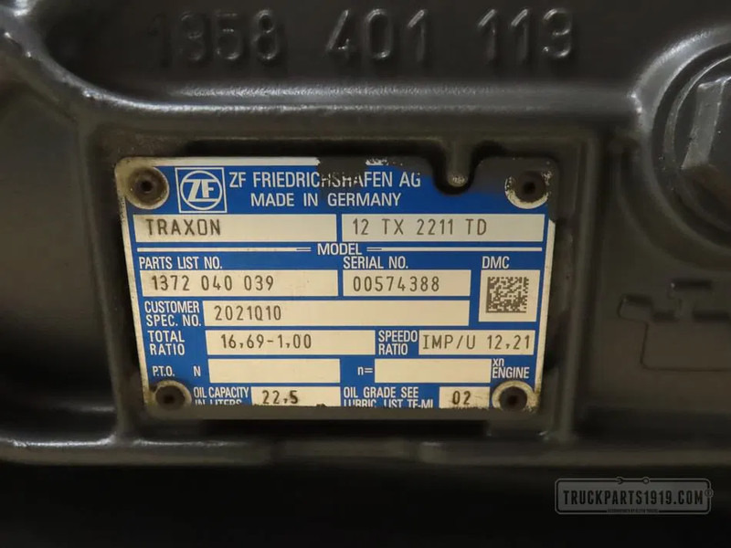 DAF 2189382 | Versnellingsbak 12TX2211TD - Girkasse for Lastebil: bilde 3 DAF 2189382 | Versnellingsbak 12TX2211TD - Girkasse for Lastebil: bilde 3