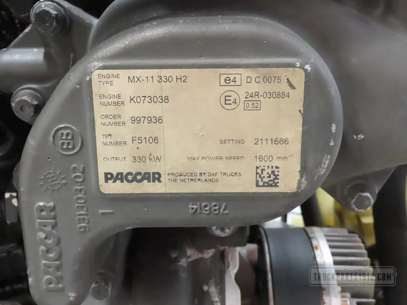 DAF Motor MX11 330 H2 Euro6 - Motor for Lastebil: bilde 3 DAF Motor MX11 330 H2 Euro6 - Motor for Lastebil: bilde 3