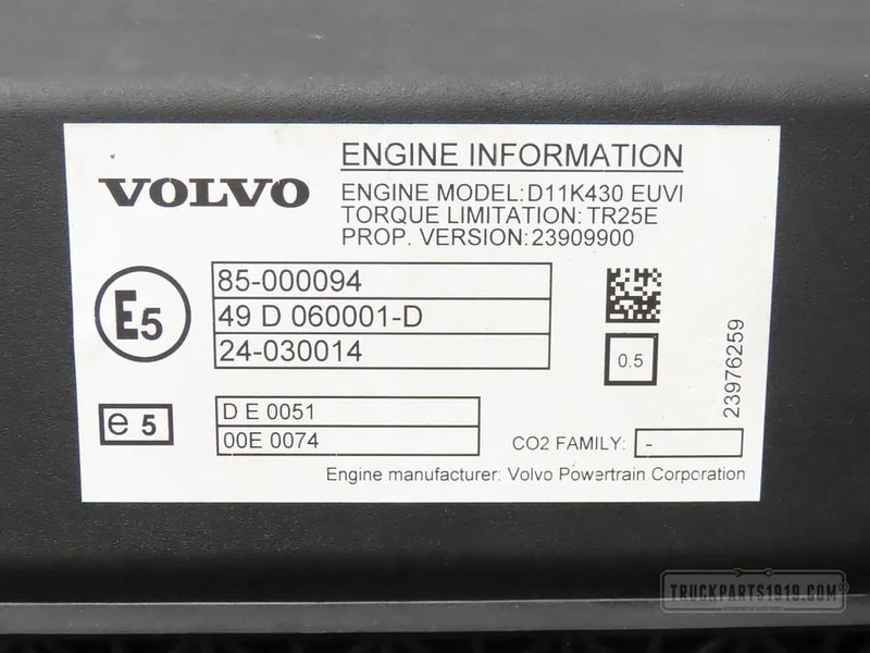 Volvo 23639097 Motor D11K430 E6 Volvo - Motor for Lastebil: bilde 3 Volvo 23639097 Motor D11K430 E6 Volvo - Motor for Lastebil: bilde 3