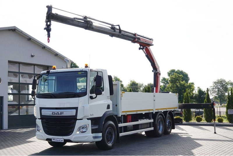 DAF CF 370 / 6x2 / SKRZYNIOWY - paka: 6,4 m / + HDS PALFINGER PK 180 - Planbil, Kranbil: bilde 1 DAF CF 370 / 6x2 / SKRZYNIOWY - paka: 6,4 m / + HDS PALFINGER PK 180 - Planbil, Kranbil: bilde 1