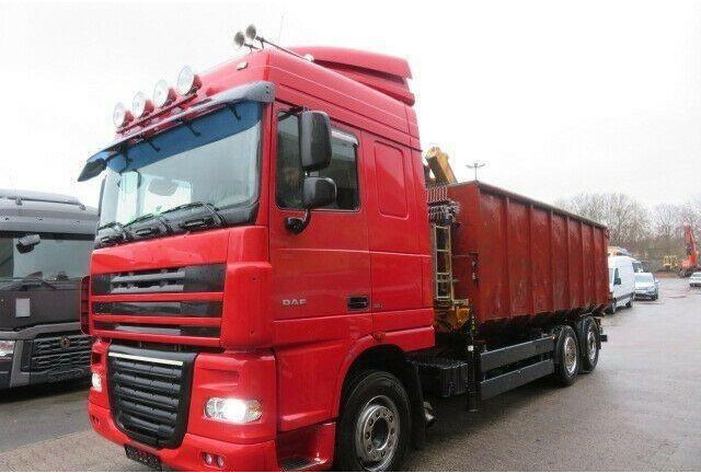 DAF XF105.410 6x2 Container + Crane - Liftdumper lastebil: bilde 1 DAF XF105.410 6x2 Container + Crane - Liftdumper lastebil: bilde 1