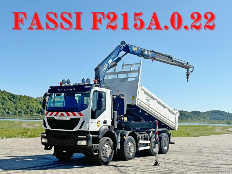 Iveco TRAKKER 450 * FASSI F215A.0.22 + FUNK / 8x4 *TOP - Tippbil, Kranbil: bilde 1 Iveco TRAKKER 450 * FASSI F215A.0.22 + FUNK / 8x4 *TOP - Tippbil, Kranbil: bilde 1