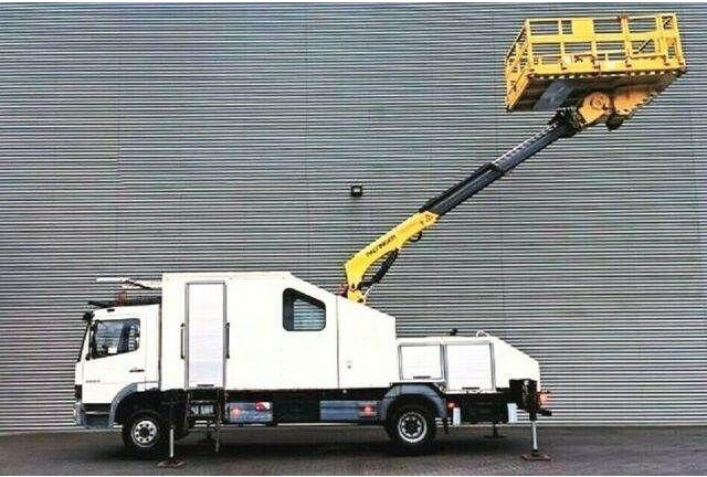 Mercedes-Benz ATEGO 1323 PK 8000T RAIL Platform - Lastebil, Kranbil: bilde 1 Mercedes-Benz ATEGO 1323 PK 8000T RAIL Platform - Lastebil, Kranbil: bilde 1