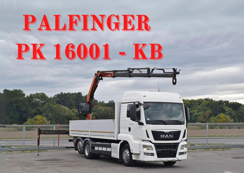 MAN TGS 26.440 * PRITSCHE 6,90 m + PK 16001 - K - Planbil, Kranbil: bilde 1 MAN TGS 26.440 * PRITSCHE 6,90 m + PK 16001 - K - Planbil, Kranbil: bilde 1