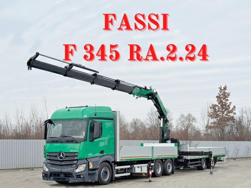 Mercedes-Benz ACTROS 2645 * FASSI F345.24 + FUNK + Anhänger - Planbil, Kranbil: bilde 1 Mercedes-Benz ACTROS 2645 * FASSI F345.24 + FUNK + Anhänger - Planbil, Kranbil: bilde 1