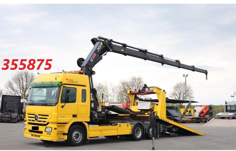 Mercedes-Benz Actros 2532 Vehicle transporter + crane Hiab 477EP-5 HiPro 6x2 - Transporter lastebil: bilde 2 Mercedes-Benz Actros 2532 Vehicle transporter + crane Hiab 477EP-5 HiPro 6x2 - Transporter lastebil: bilde 2