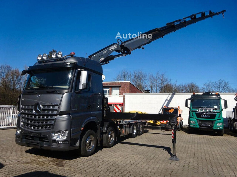 Mercedes-Benz Arocs 3453 8x2 Open Flatbed + Crane Fassi F820 - Planbil, Kranbil: bilde 5 Mercedes-Benz Arocs 3453 8x2 Open Flatbed + Crane Fassi F820 - Planbil, Kranbil: bilde 5