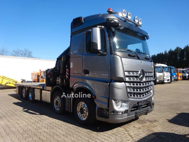 Mercedes-Benz Arocs 3453 8x2 Open Flatbed + Crane Fassi F820 - Planbil, Kranbil: bilde 1 Mercedes-Benz Arocs 3453 8x2 Open Flatbed + Crane Fassi F820 - Planbil, Kranbil: bilde 1