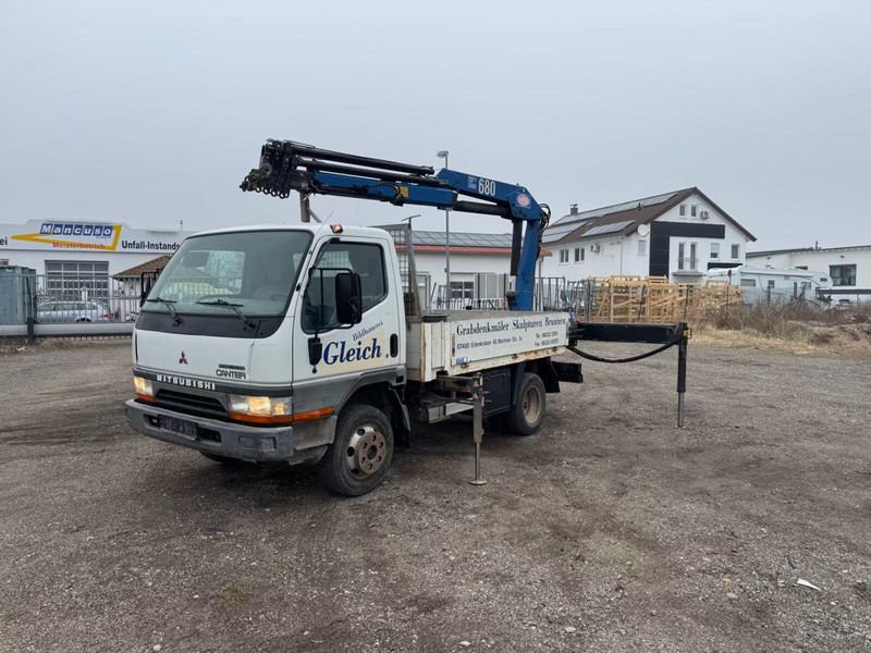 Mitsubishi Canter FE649 - Flatbed truck + crane - Planbil, Kranbil: bilde 3 Mitsubishi Canter FE649 - Flatbed truck + crane - Planbil, Kranbil: bilde 3