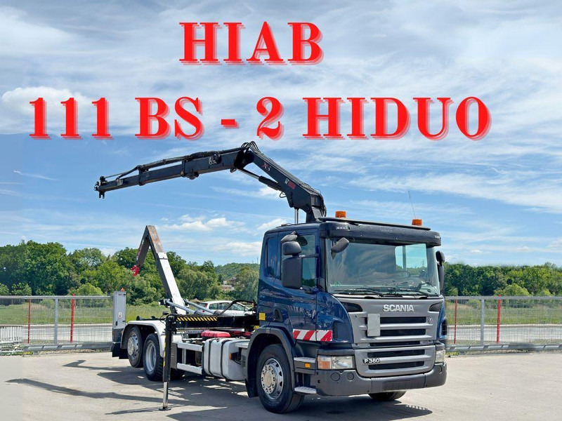 Scania P 360 * ABROLLKIPPER * HIAB 111 BS -2 HIDUO/FUNK - Krokbil, Kranbil: bilde 1 Scania P 360 * ABROLLKIPPER * HIAB 111 BS -2 HIDUO/FUNK - Krokbil, Kranbil: bilde 1