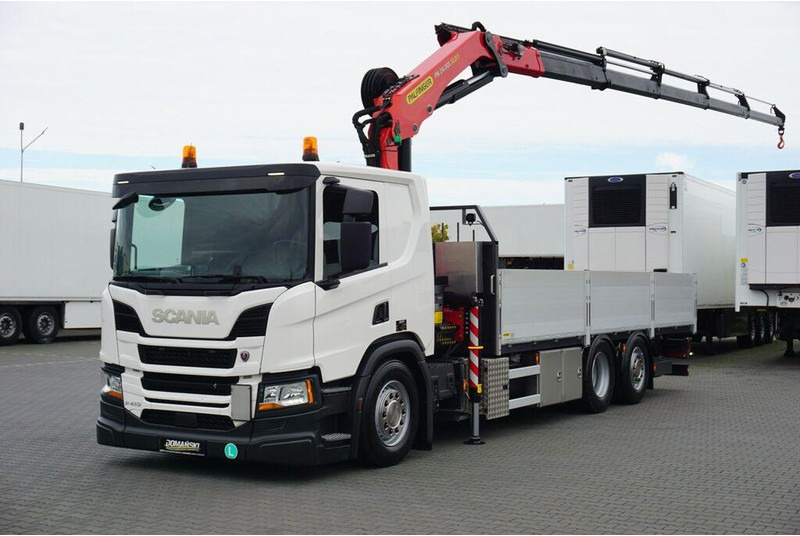 Scania P 410 / 6 X 2 / SKRZYNIOWY + HDS / PALFINGER PK 24 001 / OŚ SKRĘ - Planbil, Kranbil: bilde 1 Scania P 410 / 6 X 2 / SKRZYNIOWY + HDS / PALFINGER PK 24 001 / OŚ SKRĘ - Planbil, Kranbil: bilde 1