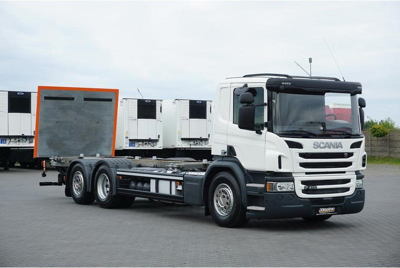 Scania P 410 / ACC / E 6 / BDF + WINDA / 7.15 , 7.45, 7.82 M / OŚ SKRĘT - Chassis lastebil: bilde 1 Scania P 410 / ACC / E 6 / BDF + WINDA / 7.15 , 7.45, 7.82 M / OŚ SKRĘT - Chassis lastebil: bilde 1