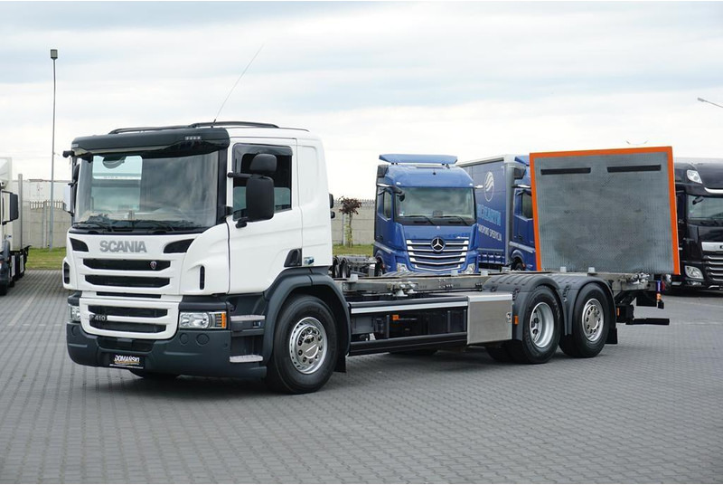 Scania P 410 / ACC / E 6 / BDF + WINDA / 7.15 , 7.45, 7.82 M / OŚ SKRĘT - Chassis lastebil: bilde 2 Scania P 410 / ACC / E 6 / BDF + WINDA / 7.15 , 7.45, 7.82 M / OŚ SKRĘT - Chassis lastebil: bilde 2