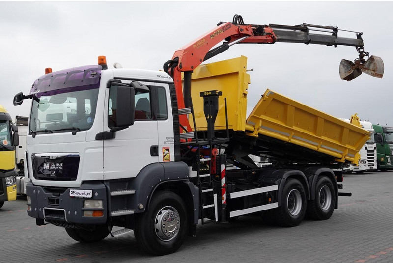 Scania TGS 33.360 / 6x4 / WYWROTKA + HDS PALFINGER PK 15 500 wysów 10m - Tippbil, Kranbil: bilde 1 Scania TGS 33.360 / 6x4 / WYWROTKA + HDS PALFINGER PK 15 500 wysów 10m - Tippbil, Kranbil: bilde 1