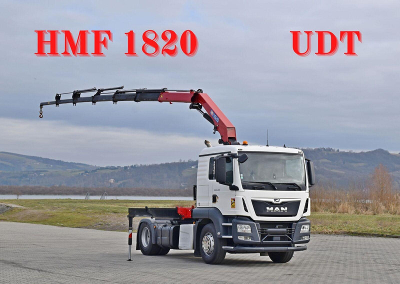 MAN TGS 18.500 Sattelzugmaschine + HMF 1820 /FUNK - Trekkvogn: bilde 1 MAN TGS 18.500 Sattelzugmaschine + HMF 1820 /FUNK - Trekkvogn: bilde 1