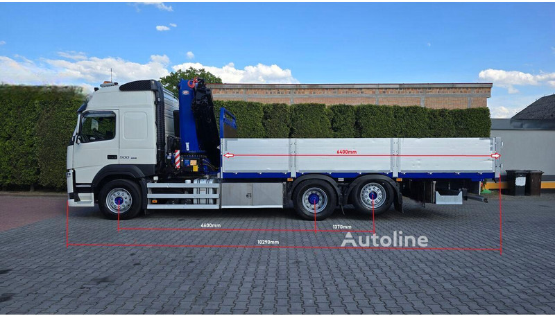 Volvo FM 500 - Flatbed+crane 6x2 - Planbil, Kranbil: bilde 4 Volvo FM 500 - Flatbed+crane 6x2 - Planbil, Kranbil: bilde 4