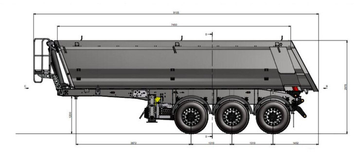 ZASŁAW WYWROTKA 26 m3 / FABRYCZNIE NOWA / STALOWA / RYNNA WANNA HP / 20 - Tippsemi: bilde 2 ZASŁAW WYWROTKA 26 m3 / FABRYCZNIE NOWA / STALOWA / RYNNA WANNA HP / 20 - Tippsemi: bilde 2