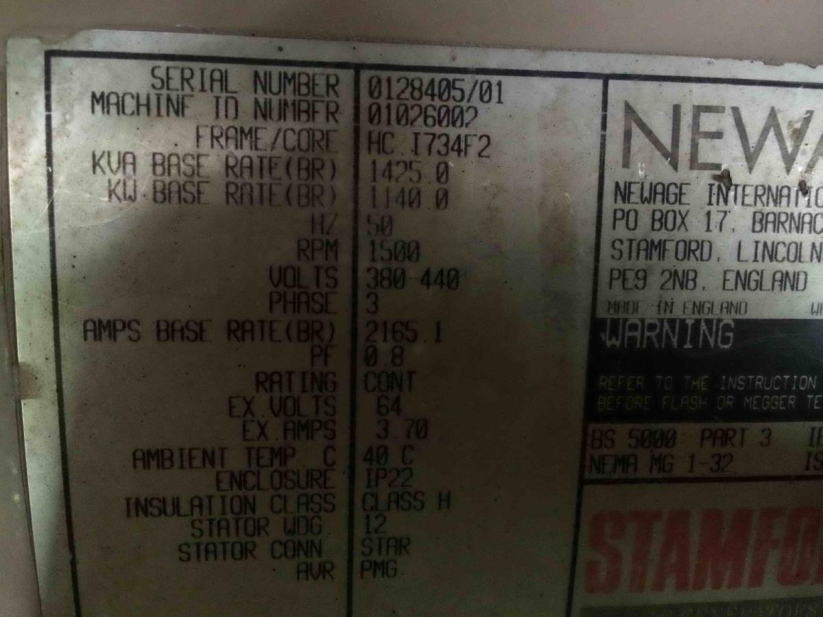 Elektrisk generator Cummins Generator 1425 KVA powerd by KTA50-G3 Super Silent: bilde 11