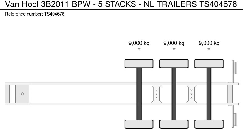 Gardintrailer Van Hool 3B2011 BPW - 5 STACKS - NL TRAILERS: bilde 6