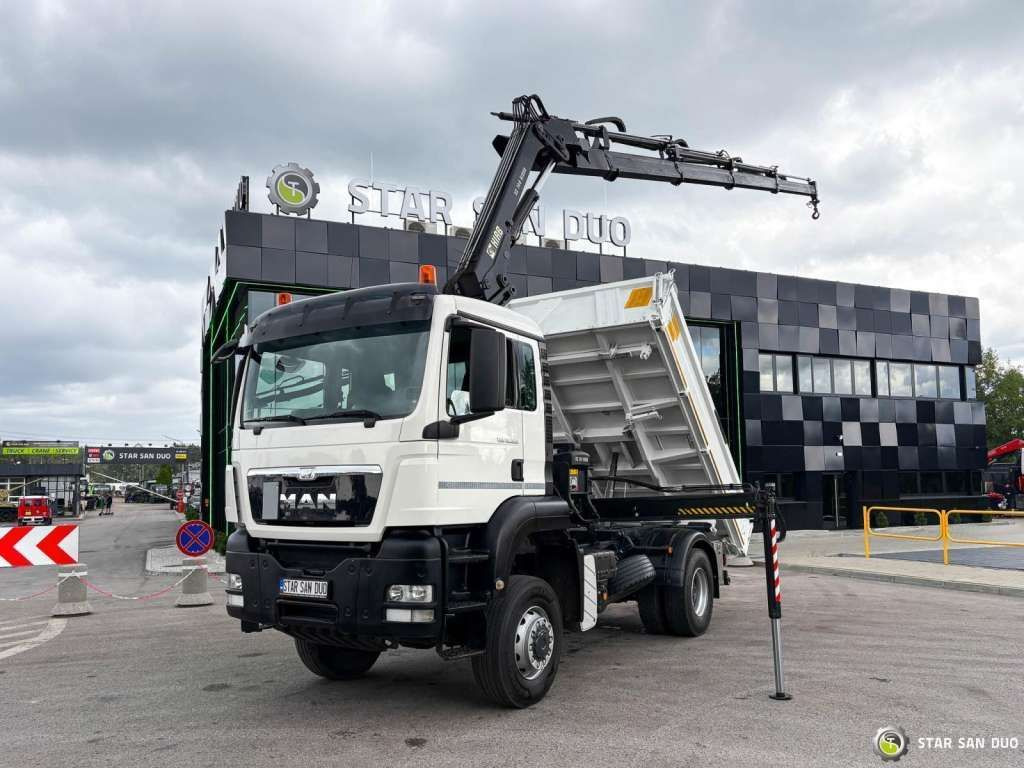 MAN TGS 18.360 4x4 HIAB 144 E-4 Crane Kipper - Tippbil: bilde 1 MAN TGS 18.360 4x4 HIAB 144 E-4 Crane Kipper - Tippbil: bilde 1