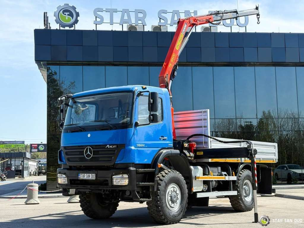 Mercedes-Benz AXOR 1824 4x4 PALFINGER PK 8500 Crane Kran - Kranbil: bilde 1 Mercedes-Benz AXOR 1824 4x4 PALFINGER PK 8500 Crane Kran - Kranbil: bilde 1