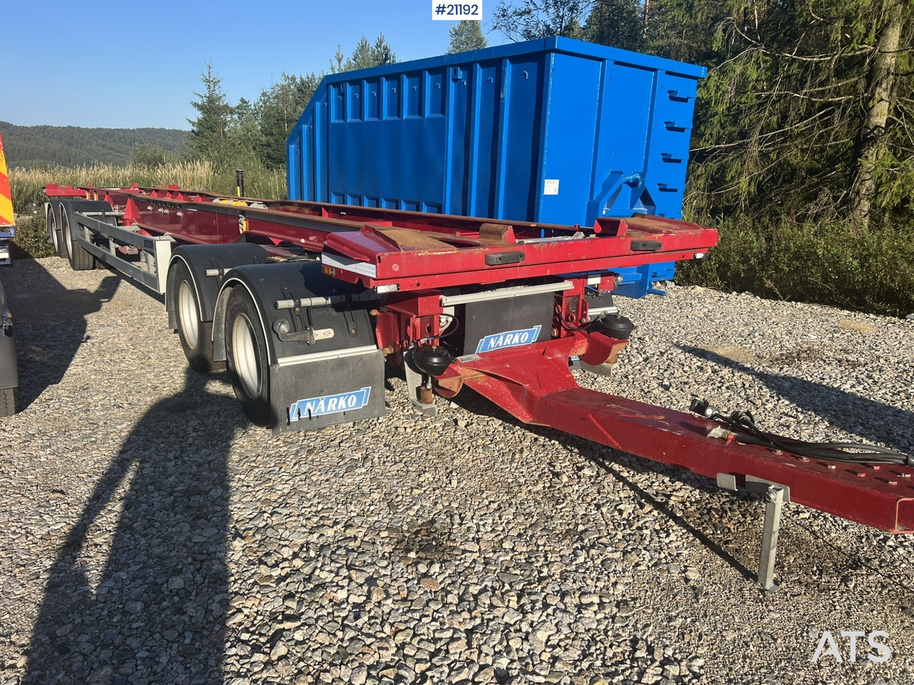 Krokhenger/ Liftdumper henger Narko 4 akslet container henger: bilde 13