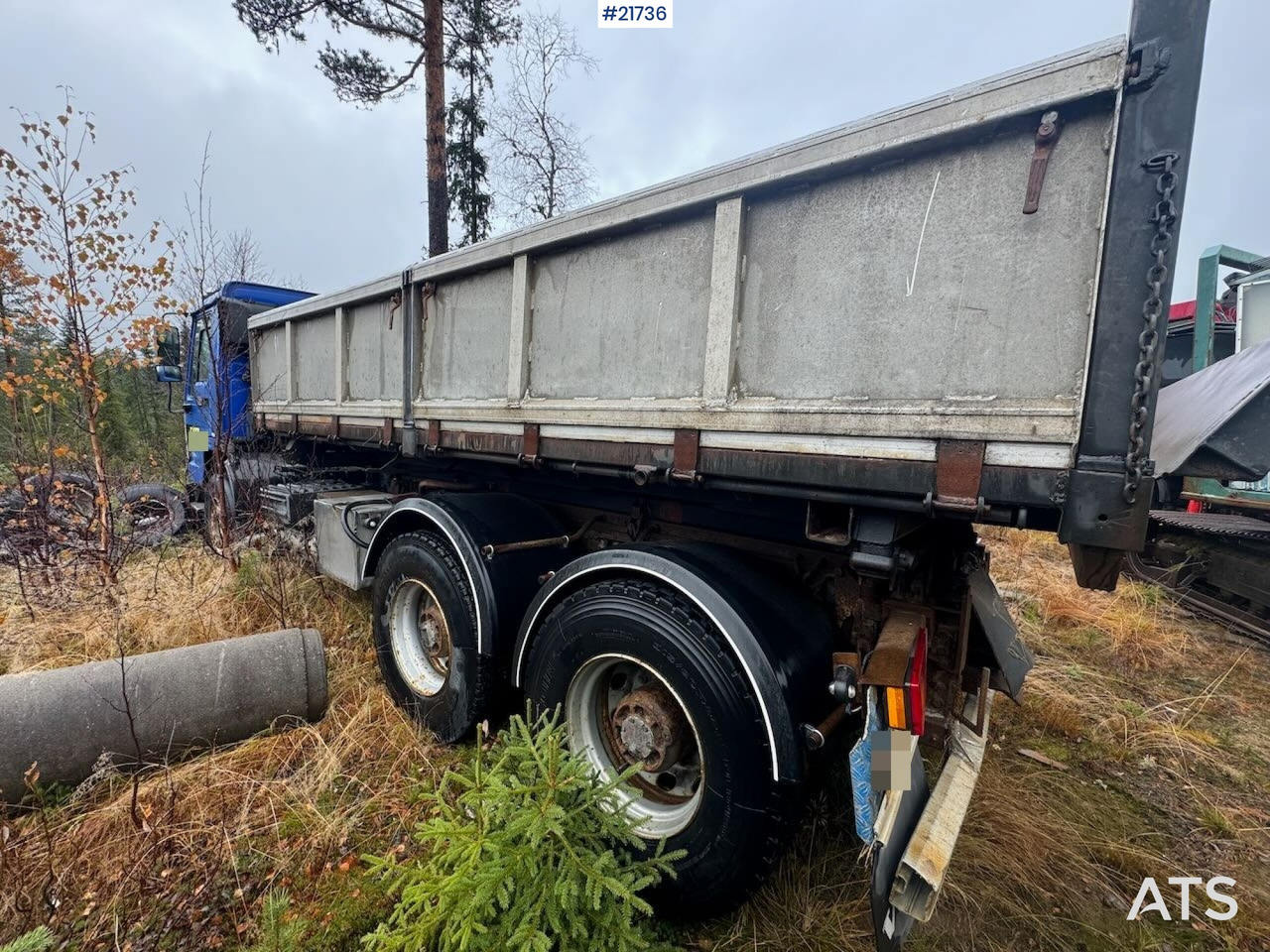 Volvo FL12 m/ 22 t/m Palfinger kran, tømmerflak, Dumperkasse og plan. - Kranbil: bilde 5 Volvo FL12 m/ 22 t/m Palfinger kran, tømmerflak, Dumperkasse og plan. - Kranbil: bilde 5