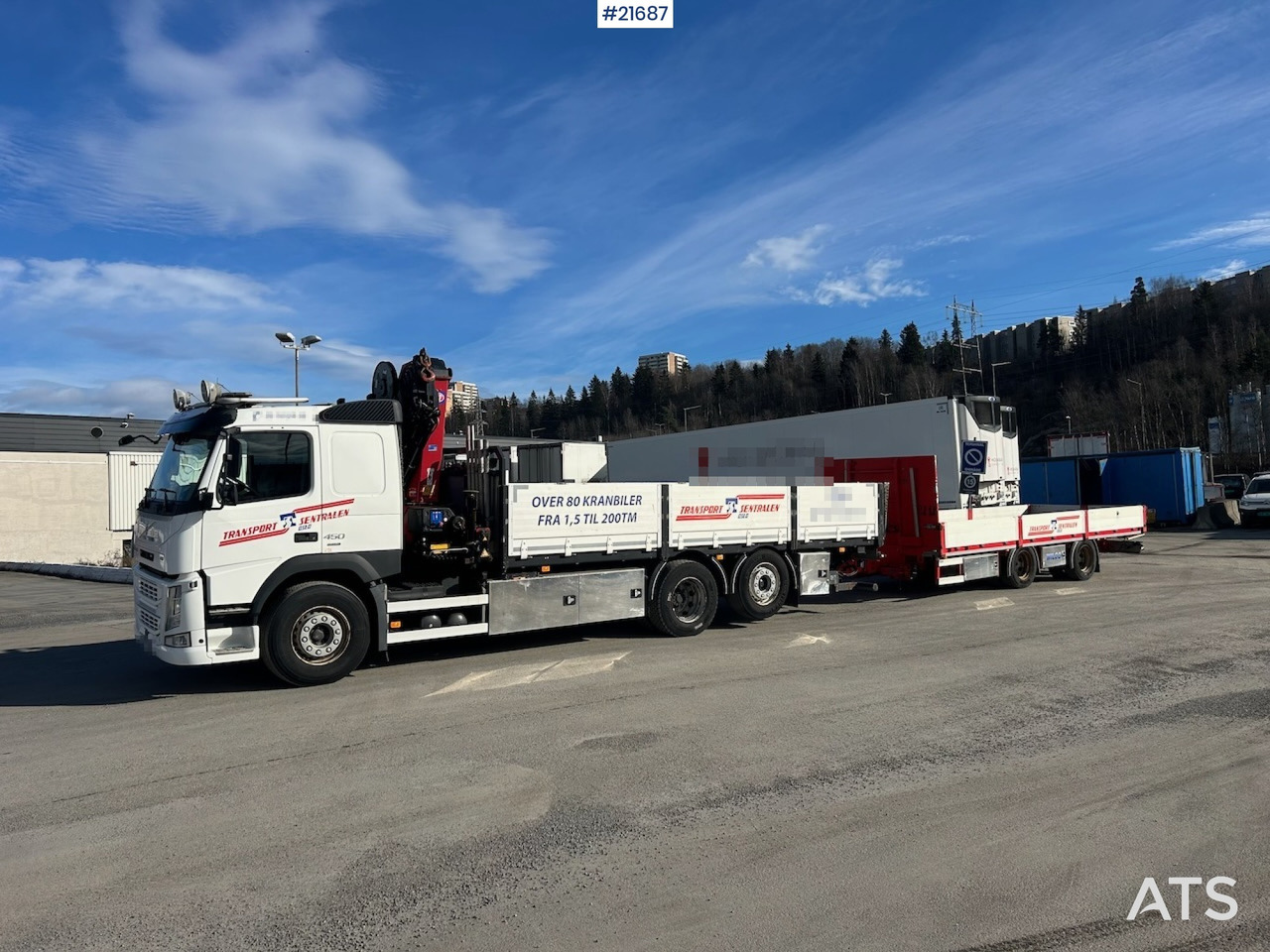 Volvo Volvo FM450 Kranbil m/ 21 t/m HMF kran og Løftelem. 194 000 km! - Kranbil: bilde 2 Volvo Volvo FM450 Kranbil m/ 21 t/m HMF kran og Løftelem. 194 000 km! - Kranbil: bilde 2
