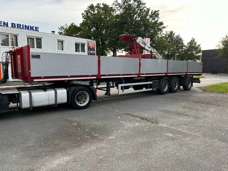 Carnehl Stenen vervoer oplegger met Kennis kraan - Åpen semitrailer: bilde 1 Carnehl Stenen vervoer oplegger met Kennis kraan - Åpen semitrailer: bilde 1