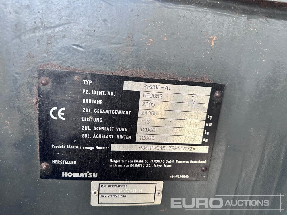 2009 Komatsu PW200-7H - Hjulgraver: bilde 2 2009 Komatsu PW200-7H - Hjulgraver: bilde 2