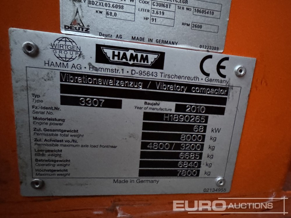 2010 Hamm 3307 - Vals: bilde 1 2010 Hamm 3307 - Vals: bilde 1