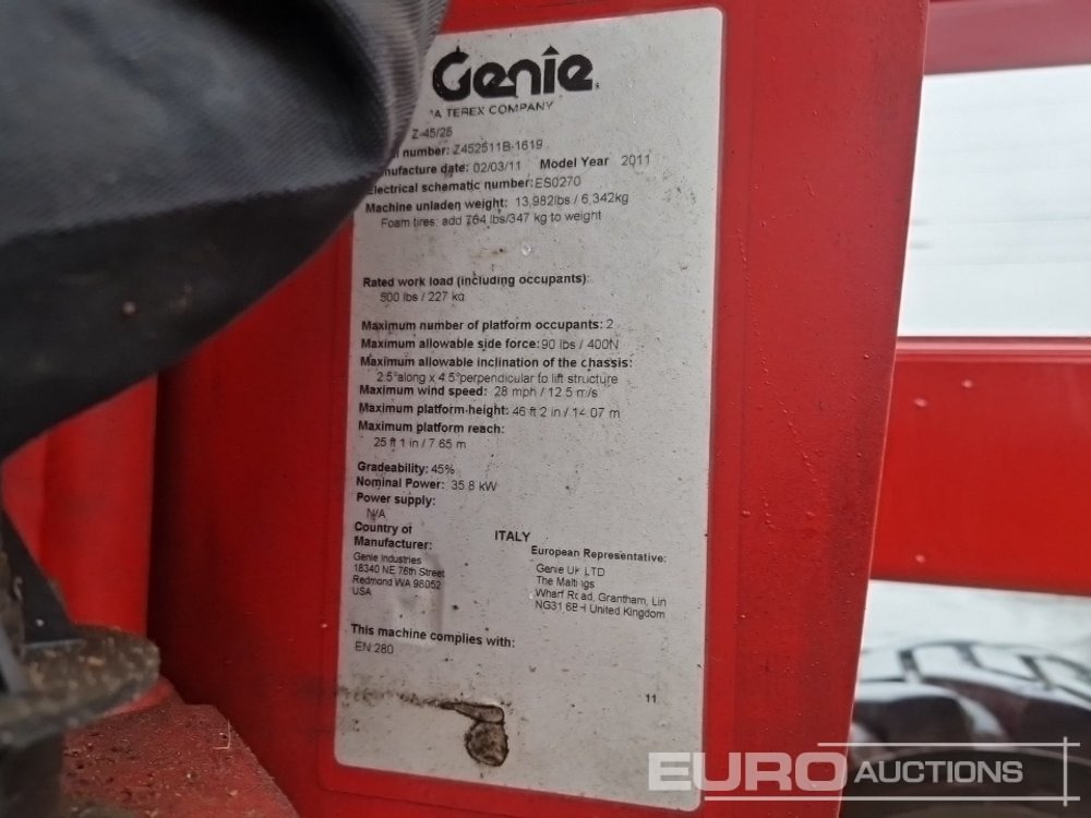 Lift 2011 Genie Z-45/25: bilde 33 Lift 2011 Genie Z-45/25: bilde 33