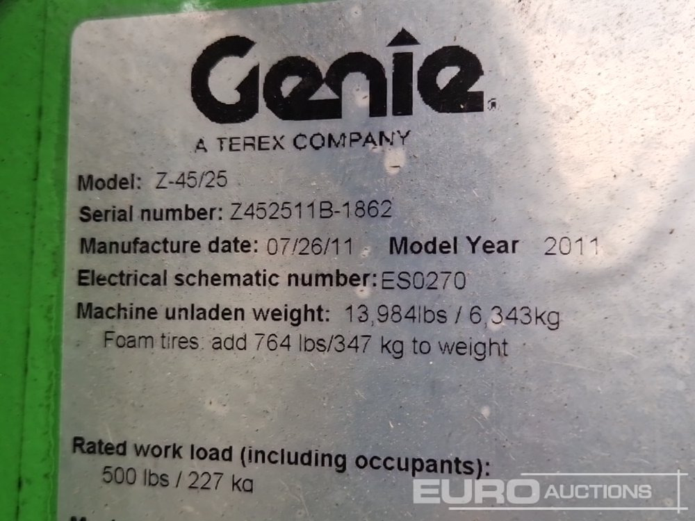 Lift 2011 Genie Z-45/25J: bilde 34