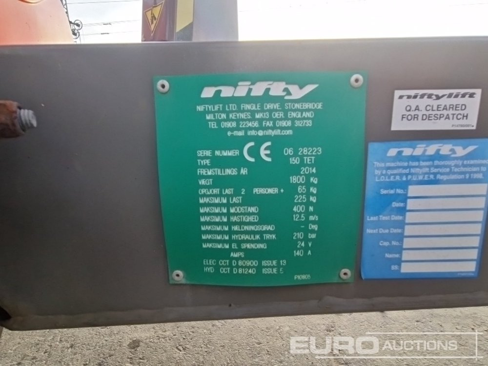 Bomlift 2014 Niftylift 150 TET: bilde 20 Bomlift 2014 Niftylift 150 TET: bilde 20