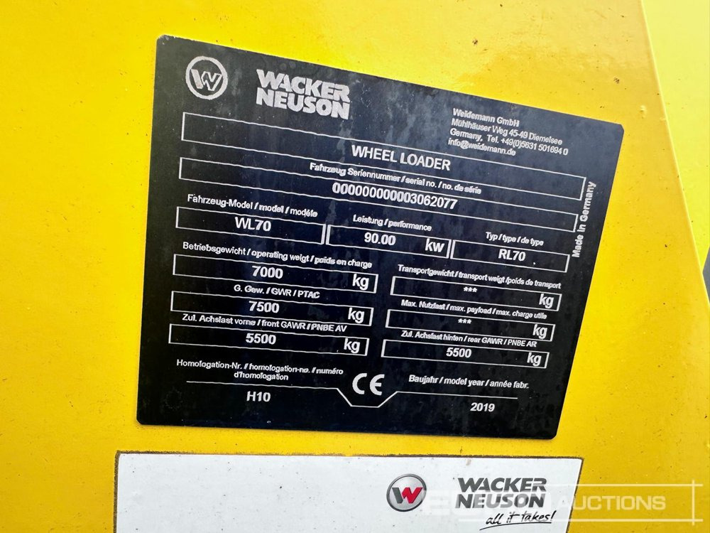 2019 Wacker Neuson WL70 - Hjullaster: bilde 3 2019 Wacker Neuson WL70 - Hjullaster: bilde 3