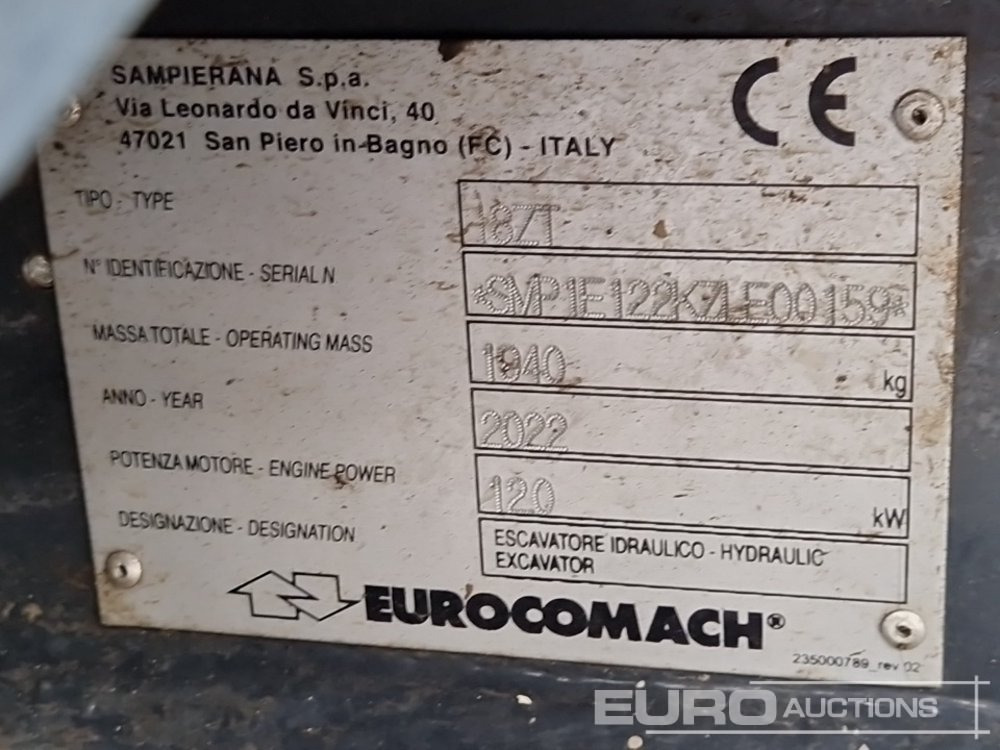 Minigraver 2022 Eurocomach 18ZT: bilde 33