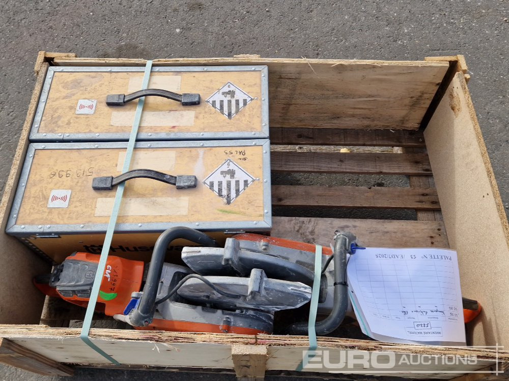 Pallet of Husqvarna Quick Cut Saws, Battery Power Kit - Asfaltteknikk: bilde 5 Pallet of Husqvarna Quick Cut Saws, Battery Power Kit - Asfaltteknikk: bilde 5