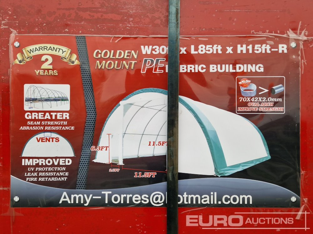 Unused 30x85x15 Dome Storage Shelter - Container og brakker: bilde 2 Unused 30x85x15 Dome Storage Shelter - Container og brakker: bilde 2