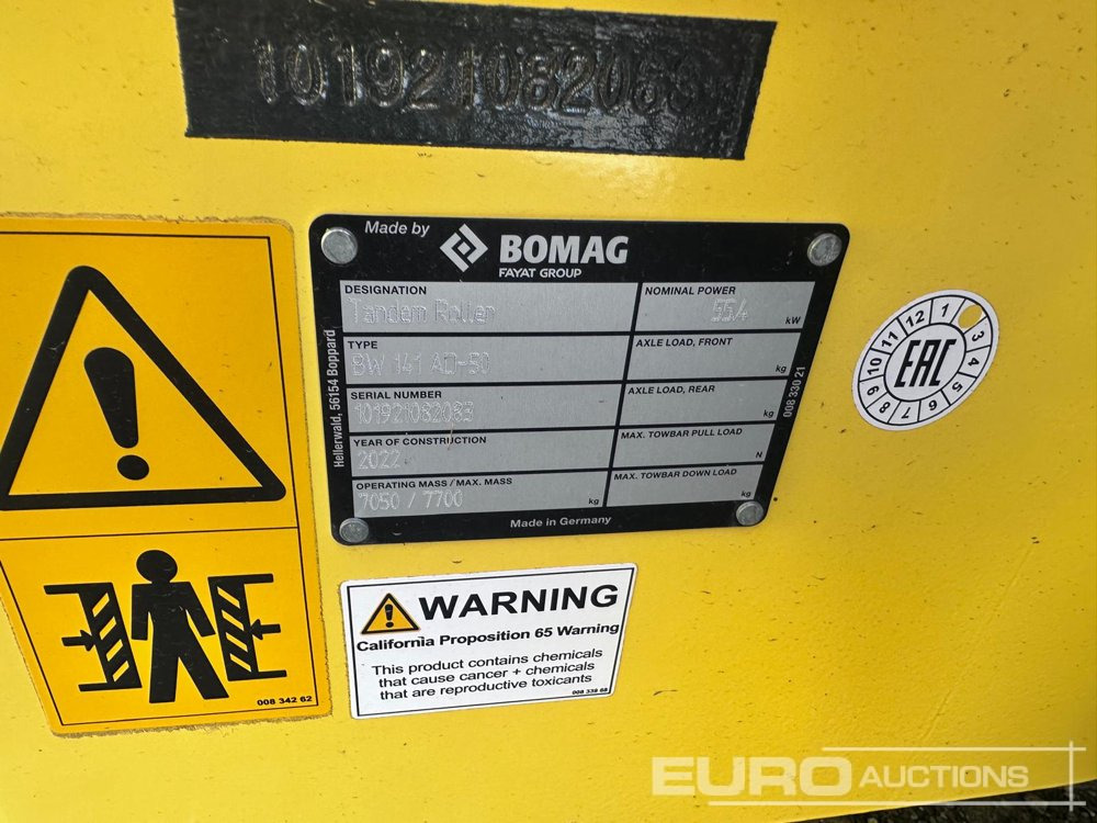 Unused Bomag BW141 AD-50 - Vals: bilde 2 Unused Bomag BW141 AD-50 - Vals: bilde 2