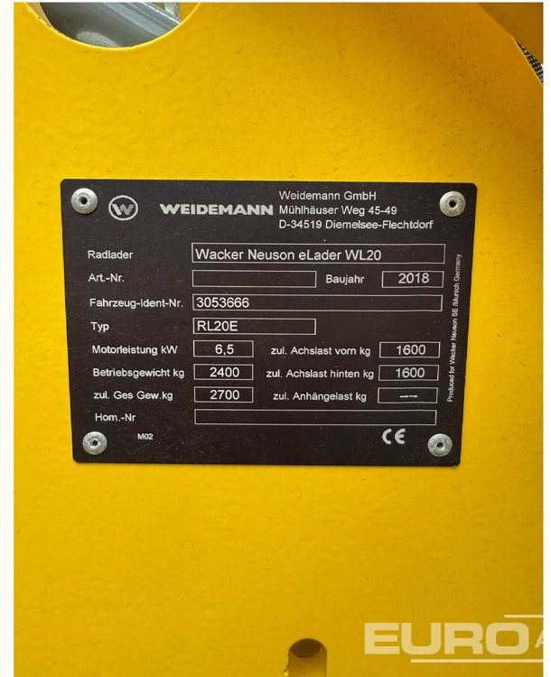 Unused Wacker Neuson WL20E - Hjullaster: bilde 2 Unused Wacker Neuson WL20E - Hjullaster: bilde 2