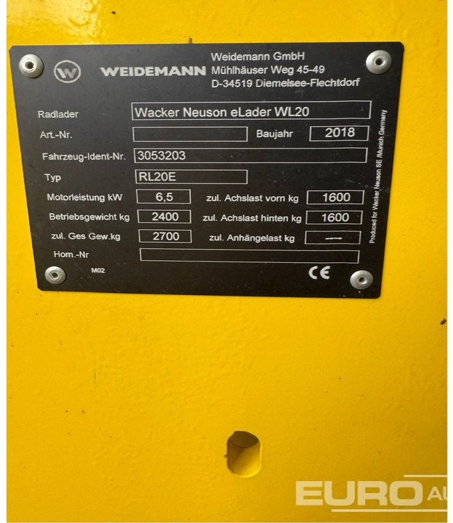 Unused Wacker Neuson WL20E - Hjullaster: bilde 2 Unused Wacker Neuson WL20E - Hjullaster: bilde 2