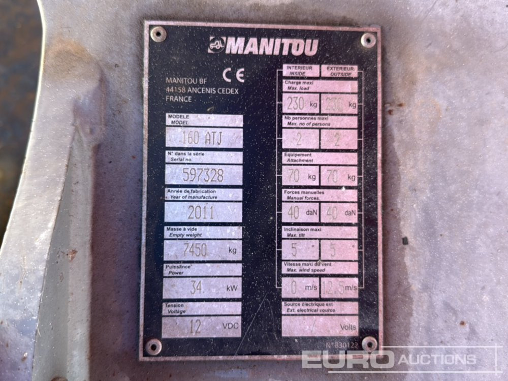 Bomlift 2011 Manitou 160 ATJ: bilde 31