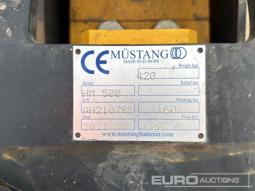 2021 Mustang HM500 - Hydraulisk hammer: bilde 5 2021 Mustang HM500 - Hydraulisk hammer: bilde 5