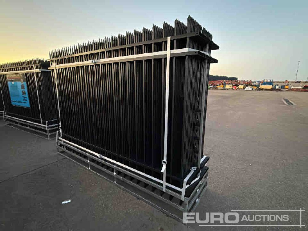 Ny Verktøy/ Utstyr Unused 2025 KMY Industrial Iron Site Fence, Qty (20 of) Fence Panels, (21 of) Posts (W10XH6') Powder Coated Surface: bilde 6