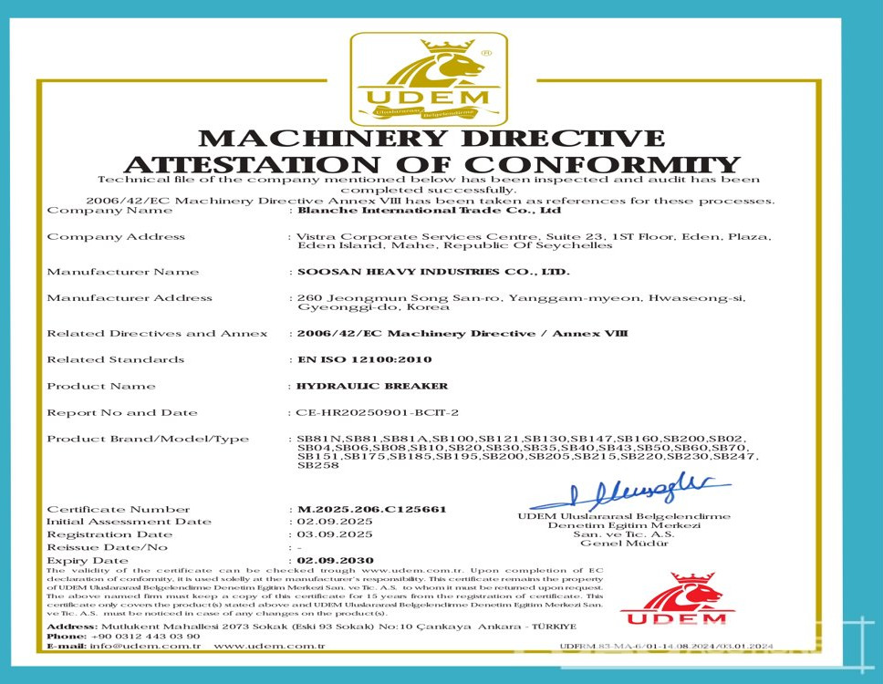 Unused 2025 Soosan SB40 - Hydraulisk hammer: bilde 1 Unused 2025 Soosan SB40 - Hydraulisk hammer: bilde 1