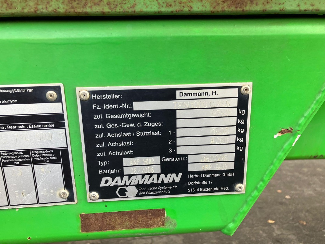 Dammann Profi- Class 5000 Liter Typ AN - Sprøyte: bilde 2 Dammann Profi- Class 5000 Liter Typ AN - Sprøyte: bilde 2